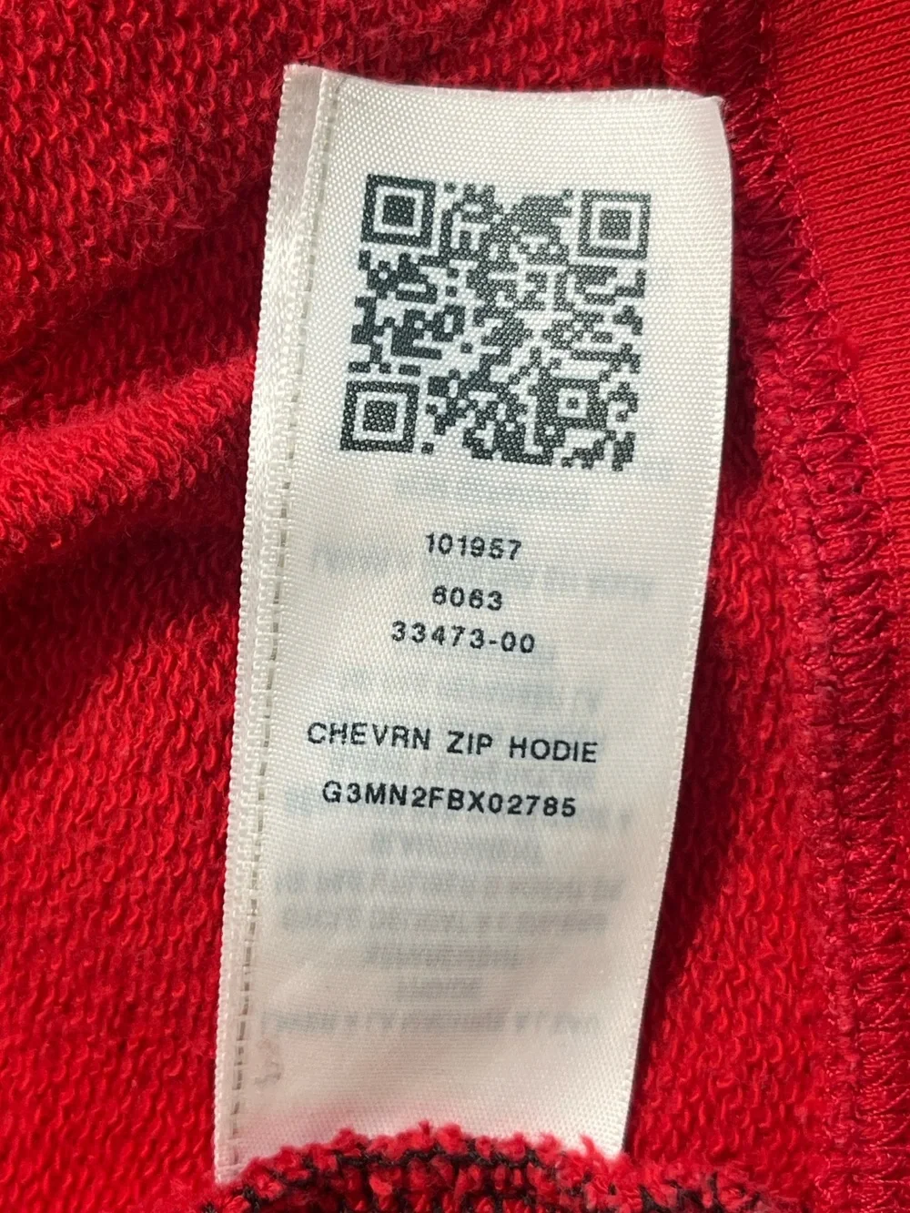 2XL True Religion Chevron Zip Hoodie Red White Black Colorblock Jacket